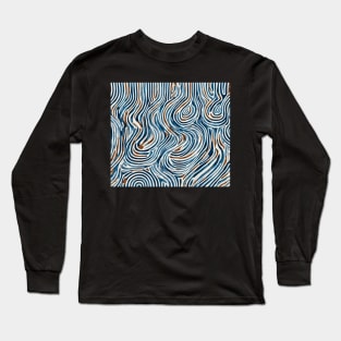 Boho Watercolor Abstract- A Serene and Flowing Piece of Line Art Long Sleeve T-Shirt